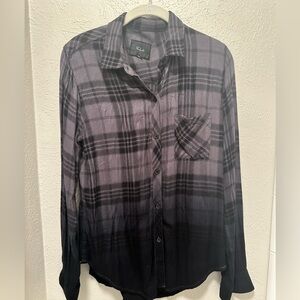 Rails Hunter Button Down - Charcoal Jet Dip Dye